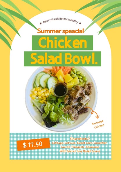 TOPEND WINTON SUSHI SHOP: Summer Special Chicken Salad Bowl: Better Fresh Better Healthy